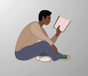 Un homme qui lis la bible 