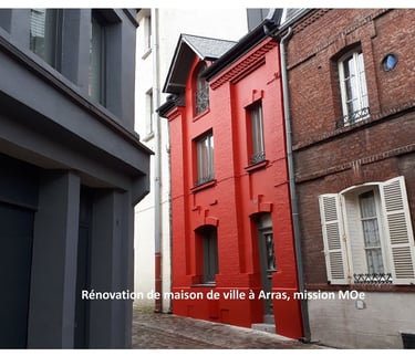 plandarchi Arras - Ré­no­va­tion de mai­son de ville à Ar­ras, mis­sion MOe