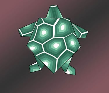 origami di una tartaruga
