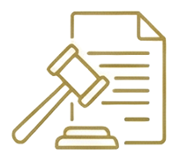 gavel and document