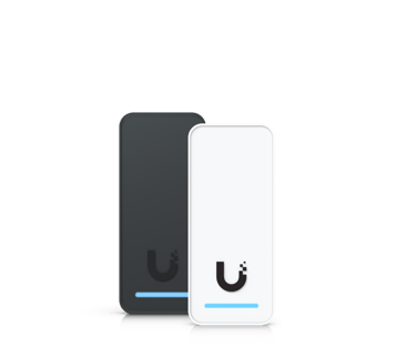 Unifi G3 proximity card readers in black and white, designed for secure NFC-based access control with sleek, modern design