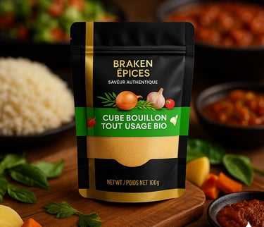 Braken Épices – cube bouillon tout-usage, mélange d’épices africaines camerounaises