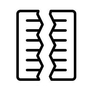 a pair of two open bookmarks with a pair of scissors