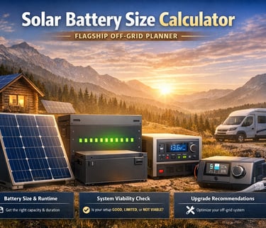 Solar Battery Size Calculator