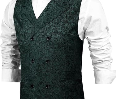 a man in a Victorian style vest and bow tie