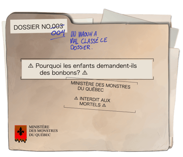 Dossier du Ministère des montres du Québec - Pourquoi les enfants demande des bonbons à l'Halloween