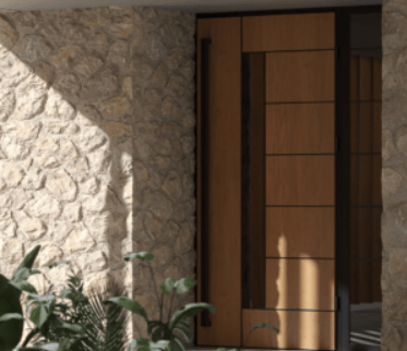 a modern front door with a modern design