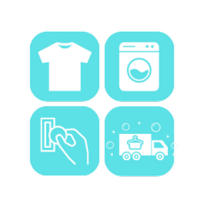 a set of four different types of laundry room