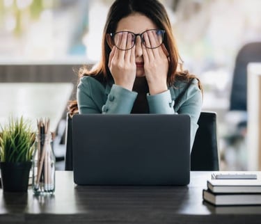 Femme adulte Burnout Dépression Anxiété