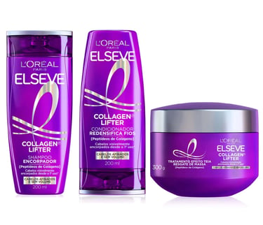 KIT ELSEVE COLÁGENO LIFTER SHAMPOO + COND + MÁSCARA