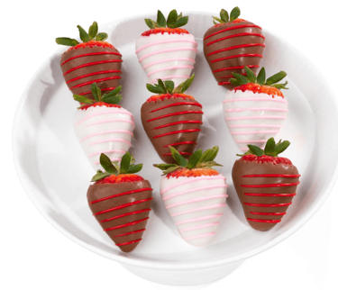 A Gift Inside Love Bites Dipped Strawberries - 9 Fun Size Berries