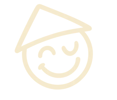 Ícono de carita sonriente guiñando en color crema de Talenty