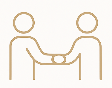 Minimalist gold line art representing Executive Partnership & Advisory Image