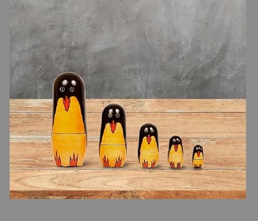 toys handmade, Penguins nested toys