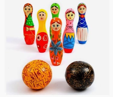 toys wooden - mini bowling game