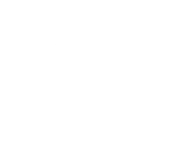 White abstract minimalist logo design with interlocking geometric rings on a solid black background.