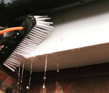 fascia and soffit cleaning near steyning using water fed pole