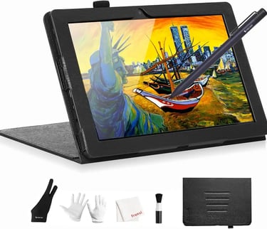 a tablet with a pen and a pen on it