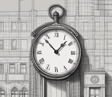 A dimly lit salon with multiple styling chairs positioned along a mirrored wall. The space features exposed wooden beams on the ceiling. A piece of modern artwork hangs on a white brick wall opposite a row of chairs. Vanity mirrors with bright lights are visible on the right, reflecting the furniture and adding a contrast of light.