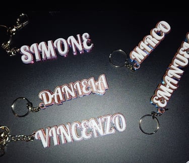 PORTACHIAVI NOMI 3D