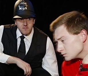 Opening scene with Police Officer and Christopher (Jeff Pfeiffer)