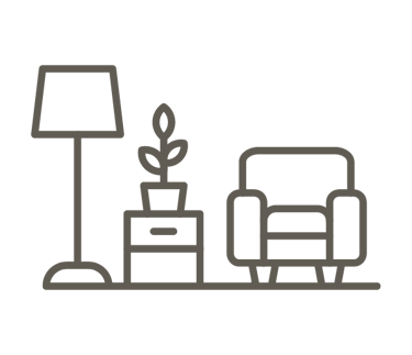 fauteuil plante et lampes mobilier