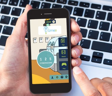 Icon representing a user learning new skills with Lümee mobile cybersecurity awareness platform