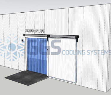 3D drawing of cold room and freezer room