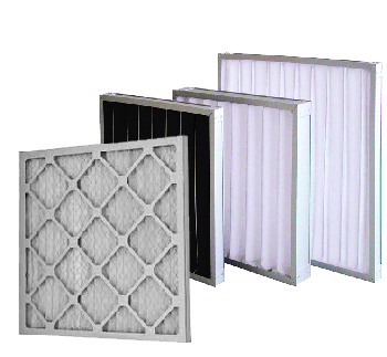 a set of three different types of air filters