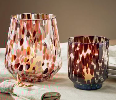 a candle holder with a candle