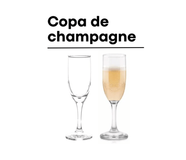 Alquiler de copas de champagne