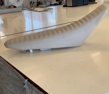 selle beige matelassé lignes