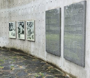Interpretation panels in 5-18 Memorial Park