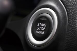 Start stop engine button up close