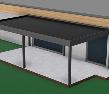 Pergolas bois/métal sur mesure conçue en modélisation 3D par 123METAL
