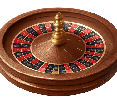 Casino roulette wheel.