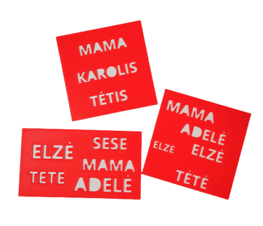 Pagalbinė priemonė rašyti vardą, pagalbinė priemonė rašyti raides, raidžių trafaretas