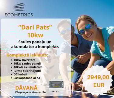 Saules paneļi un akumulatori, izdevīgi