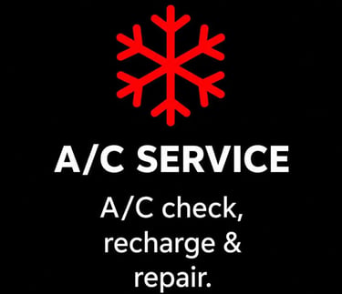 A/C check, recharge, and repair service in Bell Gardens. Fast Tire Shop provides professional ac
