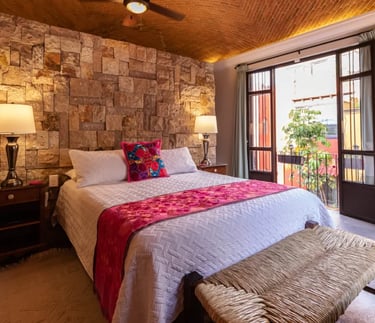 cozy comfortable bedroom san miguel de allende