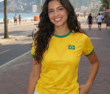 Camisa Brasil Feminina 2026 Torcedor Dry Fit Amarela Futebol 