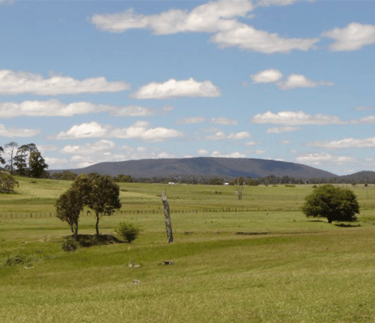 Picture of View of Mount Duval with farms in the foreground
