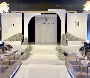 décoration d'une scène de défilé