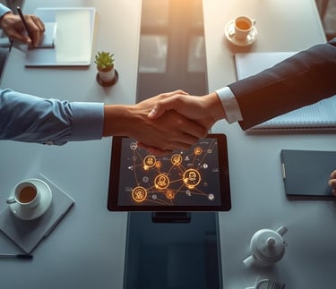 Business partnership collaboration for affiliate marketing strategy