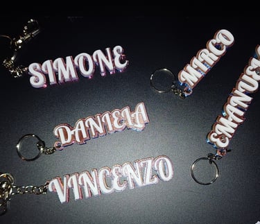 PORTACHIAVI NOMI 3D