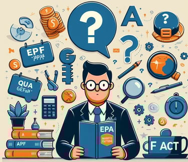 Q&A styled image highlighting frequently asked questions about the EPF Act