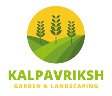 a logo for kalpavish garden and landscaping