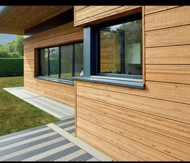 Bardage bois horizontal extérieur – maison moderne