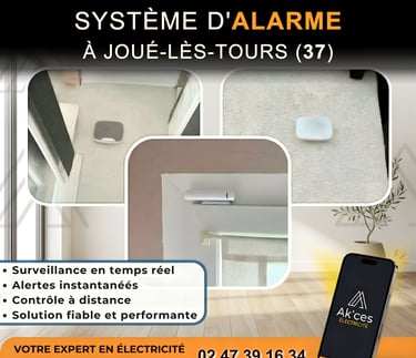 Installation alarme à Joué-lès-Tours en indre et loire