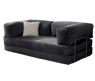 a couch with pillows and pillows on it